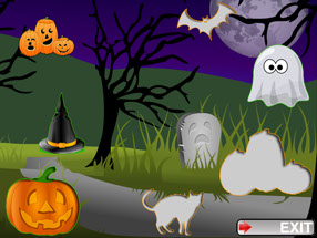 Pumpkin, Bat, Witch, Ghost, Cat, Halloween App for Kids